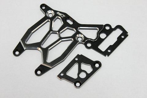 1/5 KM BAJA 5B / 5T / 5SC HD ALLOY REAR UPPER PLATE (BLACK) - PC 66027 66028B