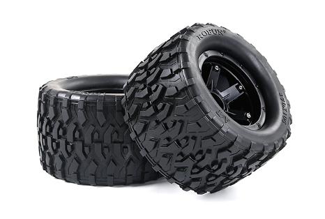 1/8 Rovan Torland truck parts TORLAND all terrain wheels and tires - 2pcs/set - black beadlock - 170x105mm 830251