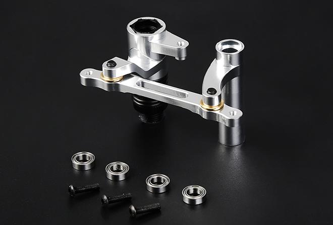 1/8 Rovan Torland / XL truck parts RC MONSTER BRUSHLESS TRUCK PARTS CNC alloy steering set - 830302 silver
