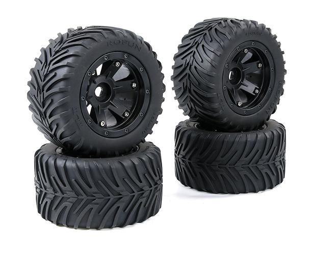 1/8 Rovan Torland truck parts RC MONSTER BRUSHLESS TRUCK PARTS wheel and tires 160x80mm 4pcs/set (black beadlock) 830331