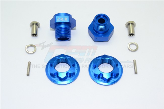 1/10 AXIAL YETI ALLOY FRONT HEX ADAPTORS 8MM -SET FOR 17mm hex wheels and 4mm wheel shaft ADT08MM