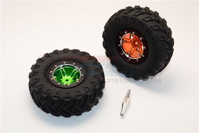 1/10 AXIAL SCX10 ALLOY 5 POLES SIMULATION WHEELS WITH 1.9" TIRE & HEX TOOL - 1Pair (CUSTOM COLORS) AW1905STYM