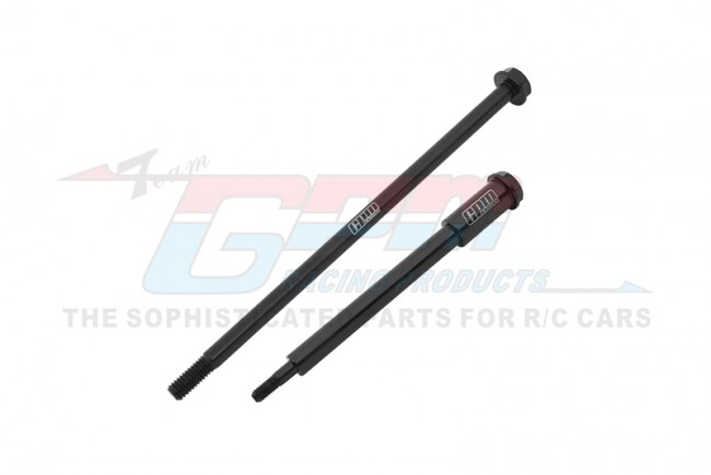 MEDIUM CARBON STEEL FRONT AND REAR WHEEL AXLE SET MX025FR for LOSI-1/4 PROMOTO-MX MOTORCYCLE RTR, FXR-LOS06000