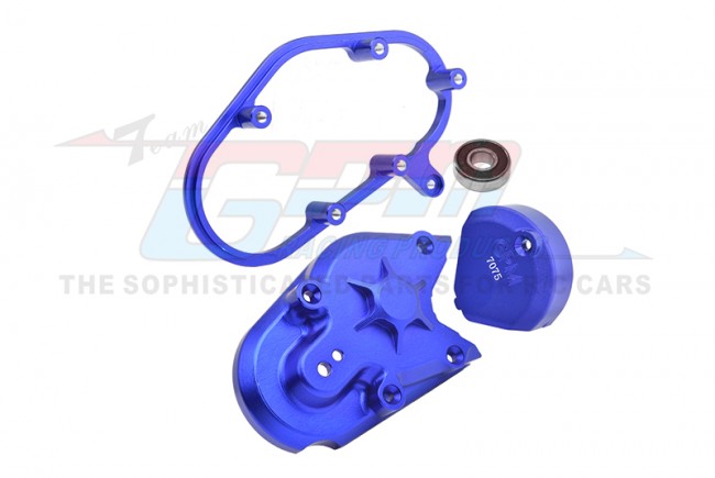 ALUMINUM 7075 TRANSMISSION HOUSING SET MX038 for LOSI-1/4 PROMOTO-MX MOTORCYCLE RTR, FXR-LOS06000