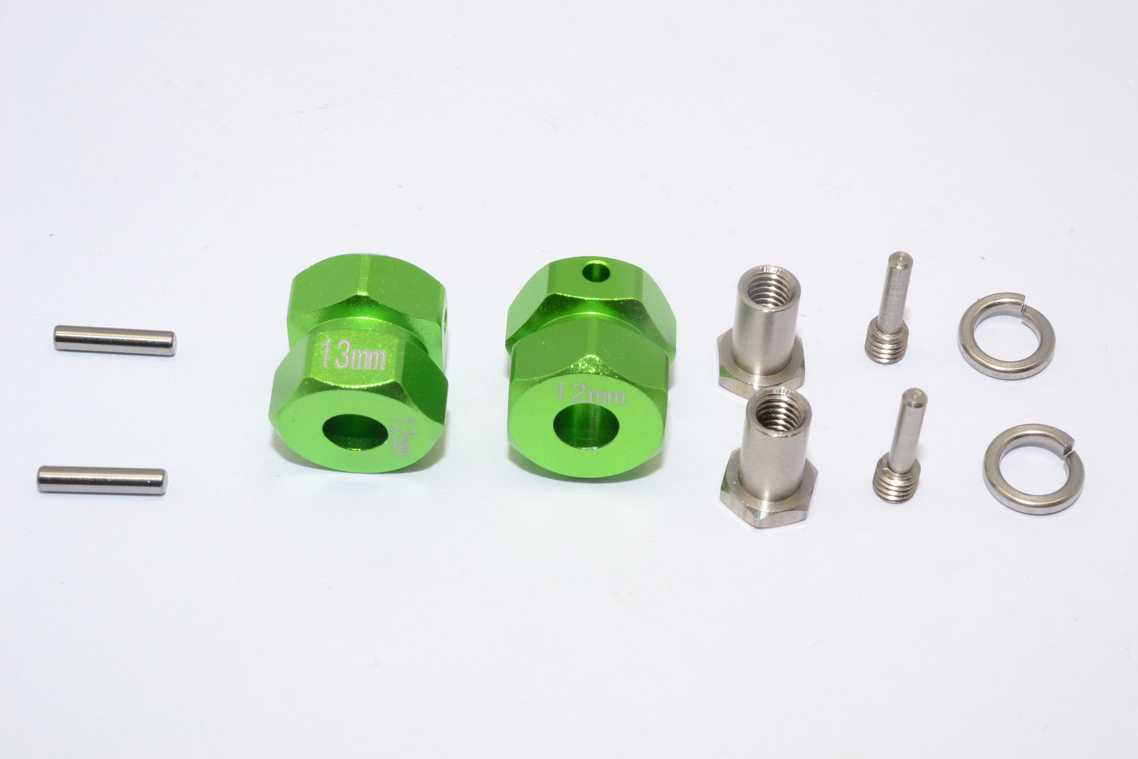 1/10 AXIAL RR10 BOMBER ALLOY WHEEL HEX ADAPTER (INNER 5MM, OUTER 12MM, THICKNESS 13MM - 2PCS SET RR010/1213