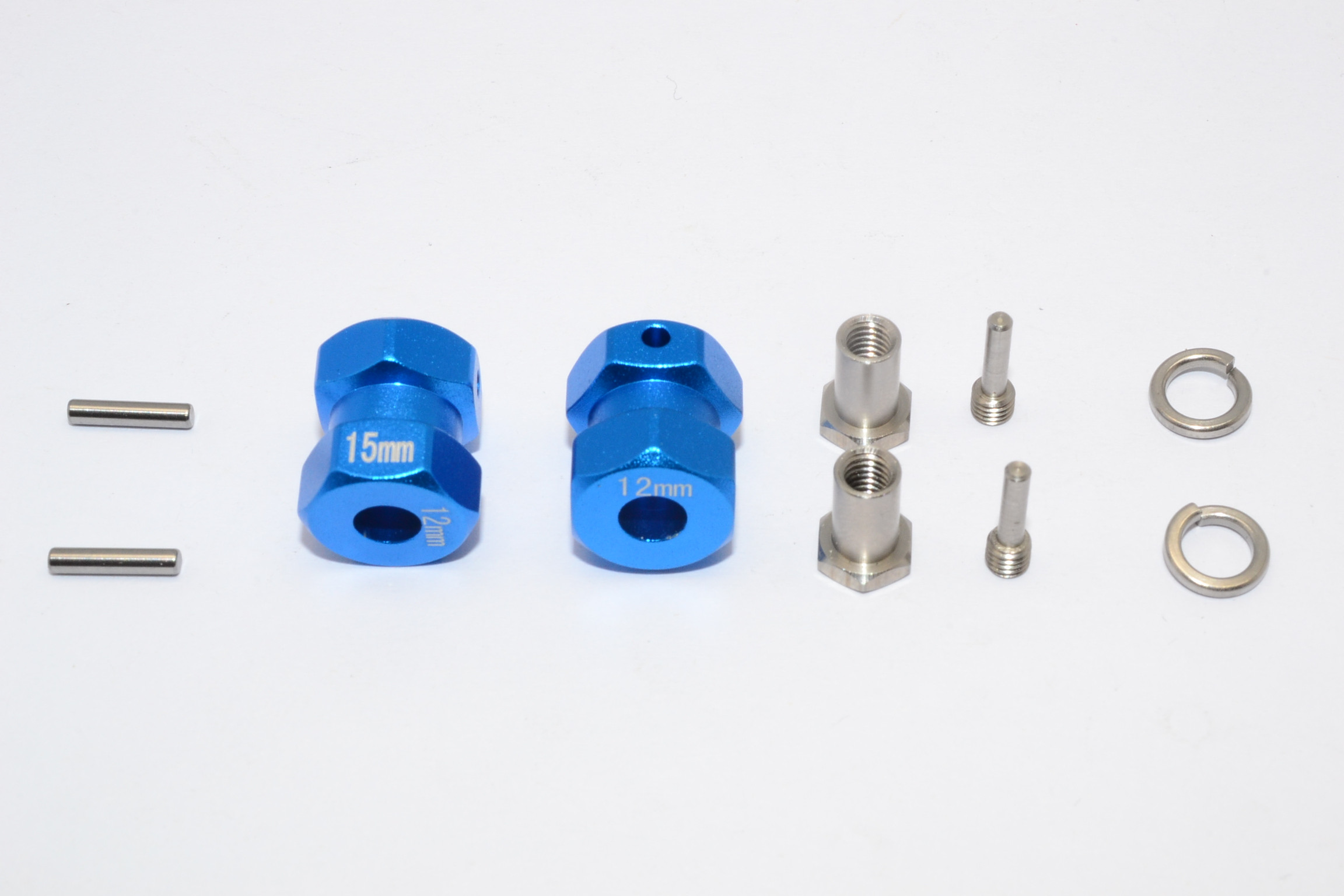 1/10 AXIAL RR10 BOMBER ALLOY WHEEL HEX ADAPTER (INNER 5MM, OUTER 12MM, THICKNESS 15MM - 2PCS SET RR010/1215