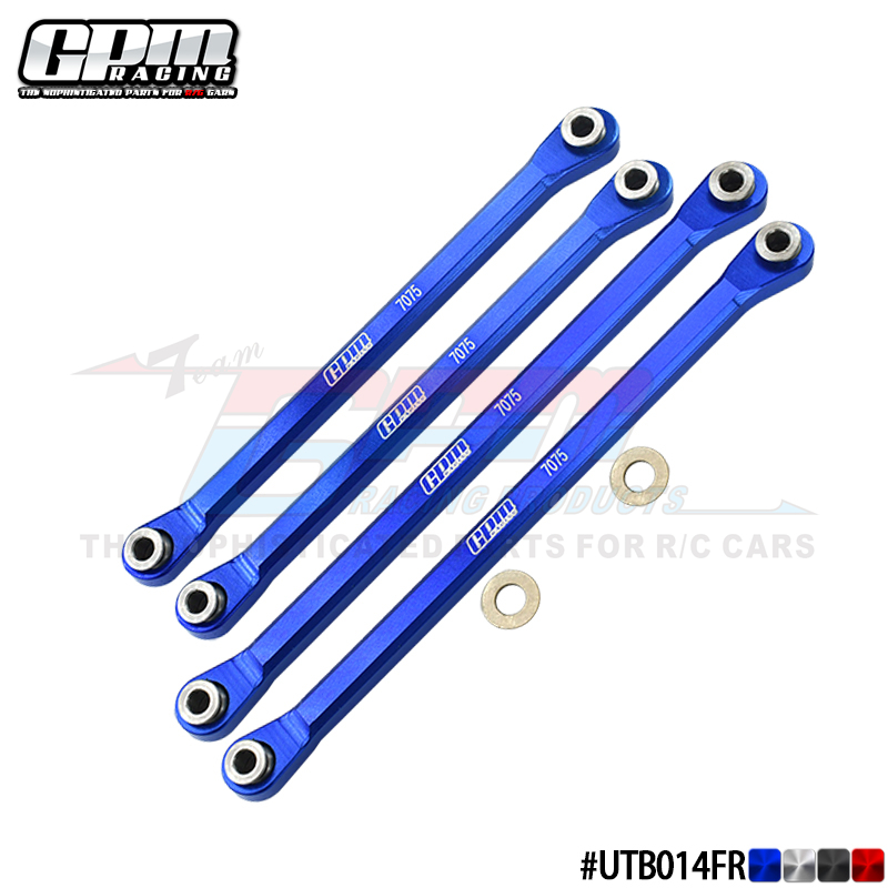 ALUMINUM 7075-T6 FRONT LOWER & REAR LOWER CHASSIS LINK PARTS For AXIAL 1/18 UTB18 CAPRA 4WD UNLIMITED TRAIL BUGGY-AXI01002