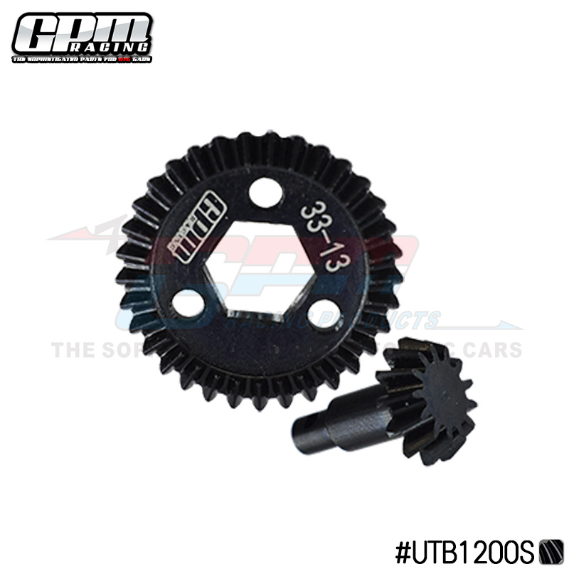 MEDIUM CARBON STEEL BEVEL GEAR SET 33T/13T UTB1201S For AXIAL 1/18 UTB18 CAPRA 4WD UNLIMITED TRAIL BUGGY-AXI01002